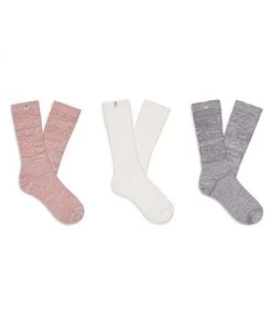 UGG 3-Pack Rib-Knit Slouchy Crew Socks Desert Coral Ivory Space Age -UGG Online Shop unnamed file 1017