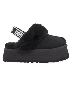 UGG Funkette Suede Sheepskin-Trim Slingback Mules