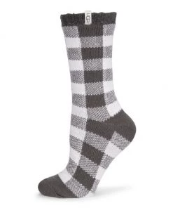 UGG Vanna Check Socks Charcoal White