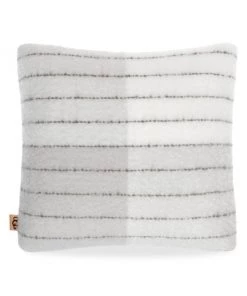 UGG Lucia Stripe Wool-Blend Pillow Stone