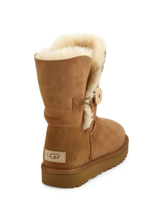 UGG Bailey Button II Sheepskin-Lined Suede Boots Chestnut 3 UGG Bailey Button II Sheepskin-Lined Suede Boots Chestnut - Image 3