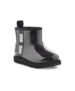 UGG Girl's Classic Clear Mini Boots For Kids Natural Black
