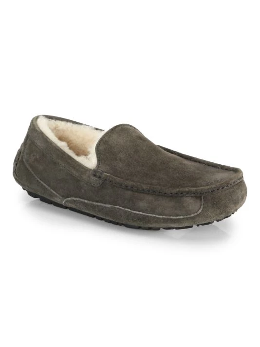 Men's Ascot UGGpure-Lined Suede Slippers For Men Charcoal 5 Men's Ascot UGGpure-Lined Suede Slippers For Men Charcoal - Image 5