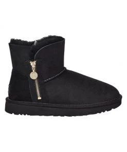 UGG Mini Bailey Zip Sheepskin-Lined Suede Boots