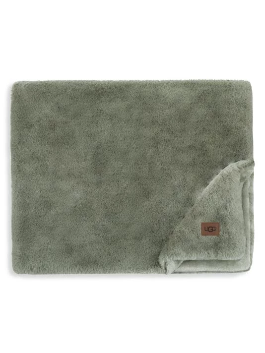 UGG Euphoria Faux Fur Throw Eucalyptus 3 UGG Euphoria Faux Fur Throw Eucalyptus - Image 3