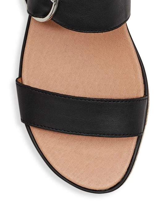 UGG April Leather Espadrille Platform Sandals Black 4 UGG April Leather Espadrille Platform Sandals Black - Image 4