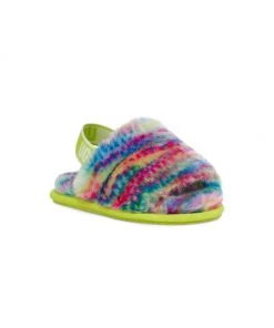 UGG Little Girl's & Girl's Fluff Yeah Pixelate Slippers For Kids