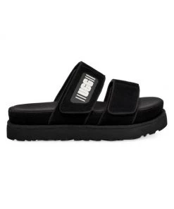 UGG Greer Leather Platform Slides Chestnut