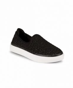 UGG Little Kid's & Kid's Caplan Metallic Slip-On Sneakers For Kids Black