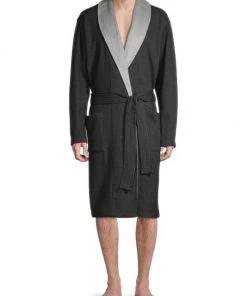 UGG Heritage Comfort Robinson Double-Knit Robe For Men Grey Heather -UGG Online Shop unnamed file 18