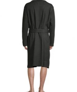 UGG Heritage Comfort Robinson Double-Knit Robe For Men Grey Heather -UGG Online Shop unnamed file 20