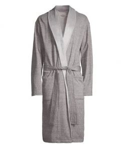 UGG Heritage Comfort Robinson Double-Knit Robe For Men Grey Heather -UGG Online Shop unnamed file 23