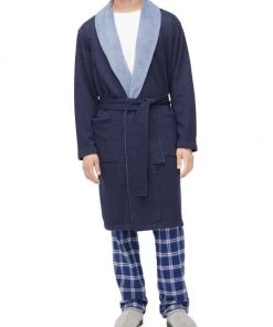 UGG Heritage Comfort Robinson Double-Knit Robe For Men Grey Heather -UGG Online Shop unnamed file 24