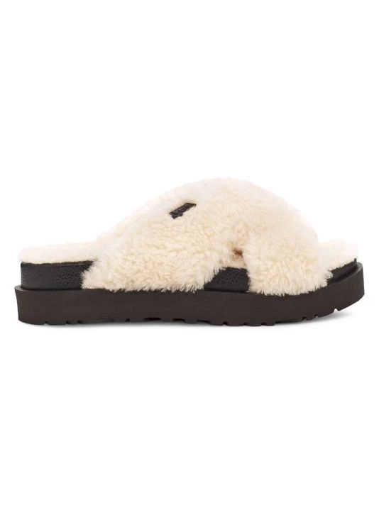 UGG Fuzz Sugar Cross Silde Sandals 1 UGG Fuzz Sugar Cross Silde Sandals