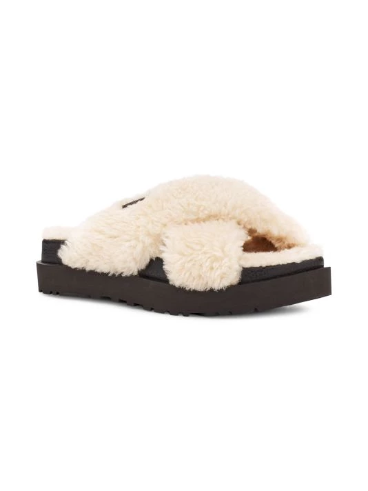 UGG Fuzz Sugar Cross Silde Sandals 2 UGG Fuzz Sugar Cross Silde Sandals - Image 2