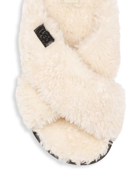 UGG Fuzz Sugar Cross Silde Sandals 4 UGG Fuzz Sugar Cross Silde Sandals - Image 4