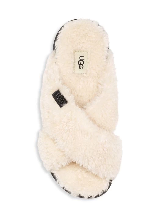 UGG Fuzz Sugar Cross Silde Sandals 5 UGG Fuzz Sugar Cross Silde Sandals - Image 5