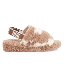 UGG Fluff Yeah Slide Cow Print Slippers