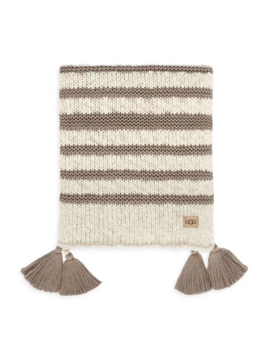 UGG Ziomara Stripe Knit Throw Blanket Tahoe Blue 4 UGG Ziomara Stripe Knit Throw Blanket Tahoe Blue - Image 4