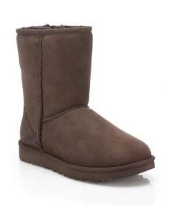 UGG Classic Short II Sheepskin-Lined Suede Boots Chocolate -UGG Online Shop unnamed file 5