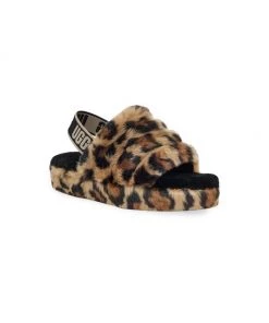 UGG Kid's Fluff Yeah Leopard Slides For Kids