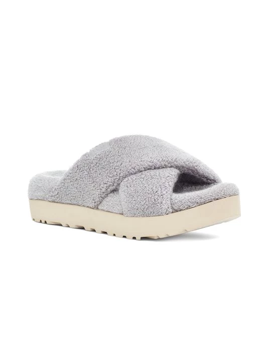 UGG Fuzz Sugar Cross Slides Banana Pudding 2 UGG Fuzz Sugar Cross Slides Banana Pudding - Image 2