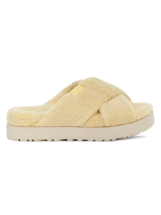 UGG Fuzz Sugar Cross Slides Banana Pudding 7 UGG Fuzz Sugar Cross Slides Banana Pudding - Image 7