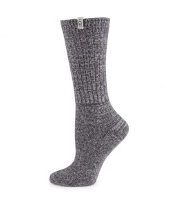 UGG Rib-Knit Slouchy Crew Socks Salmon Pink Flamenco