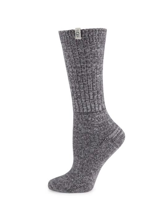 UGG Rib-Knit Slouchy Crew Socks Salmon Pink Flamenco 2 UGG Rib-Knit Slouchy Crew Socks Salmon Pink Flamenco - Image 2