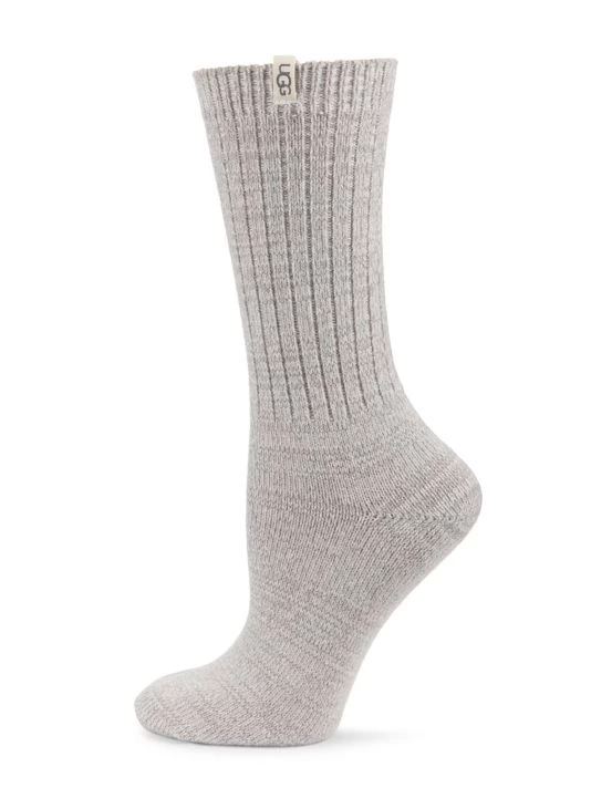 UGG Rib-Knit Slouchy Crew Socks Salmon Pink Flamenco 3 UGG Rib-Knit Slouchy Crew Socks Salmon Pink Flamenco - Image 3