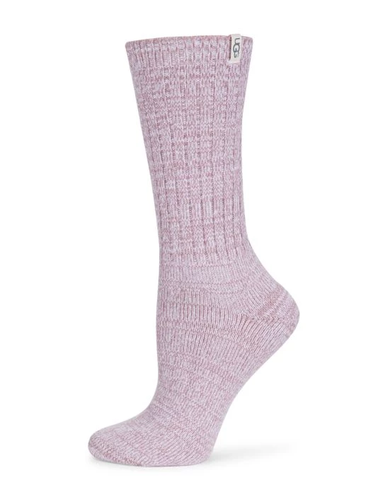 UGG Rib-Knit Slouchy Crew Socks Salmon Pink Flamenco 4 UGG Rib-Knit Slouchy Crew Socks Salmon Pink Flamenco - Image 4