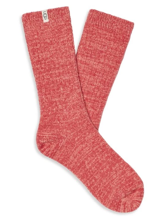 UGG Rib-Knit Slouchy Crew Socks Salmon Pink Flamenco 7 UGG Rib-Knit Slouchy Crew Socks Salmon Pink Flamenco - Image 7