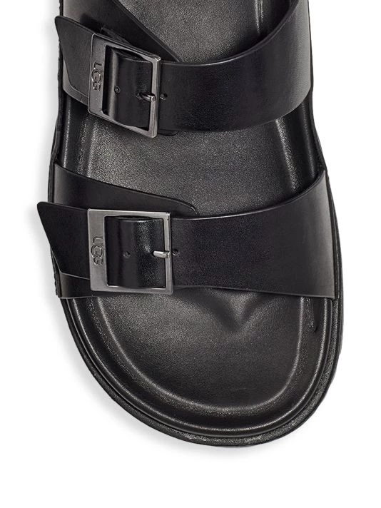 UGG Wainscott Leather Buckle Slides For Men Cognac 4 UGG Wainscott Leather Buckle Slides For Men Cognac - Image 4