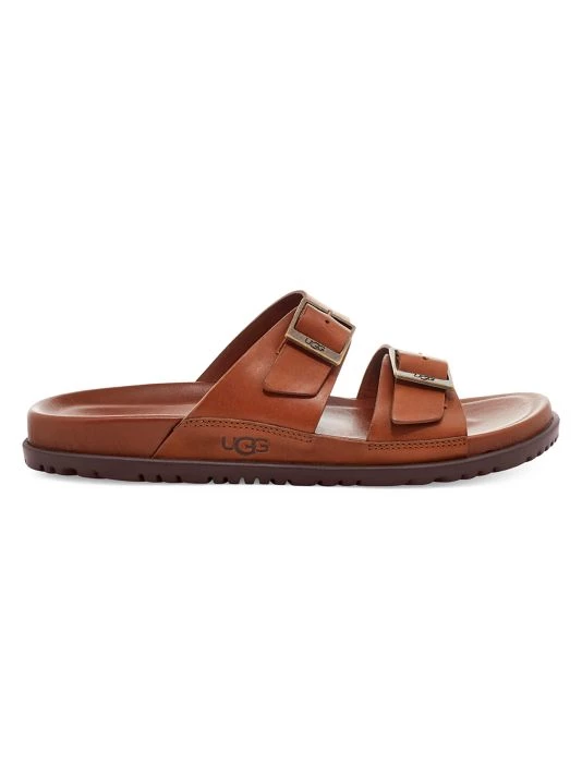 UGG Wainscott Leather Buckle Slides For Men Cognac 7 UGG Wainscott Leather Buckle Slides For Men Cognac - Image 7