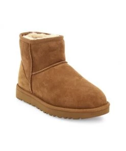 UGG Classic Heritage Mini II Sheepskin-Lined Suede Boots Grey