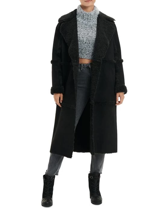 UGG Takara Long Faux Twinface Coat Black 1 UGG Takara Long Faux Twinface Coat Black
