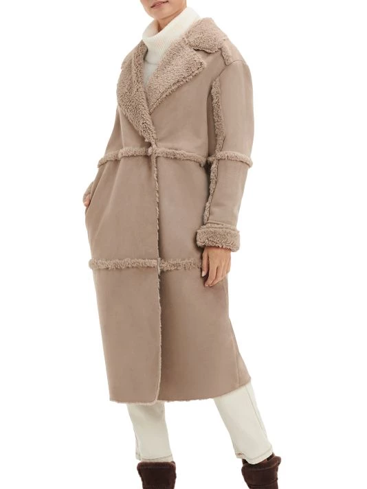 UGG Takara Long Faux Twinface Coat Black 3 UGG Takara Long Faux Twinface Coat Black - Image 3